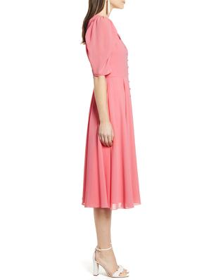 button up frilled flare dress - 16258862 - Standard Image - 2