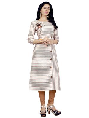 striped straight kurta - 16259478 - Standard Image - 2