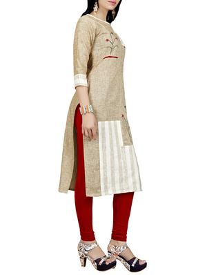 striped straight kurta - 16259483 - Standard Image - 2