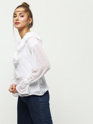 ruffle detail dobby top - 16259846 - Standard Image - 2