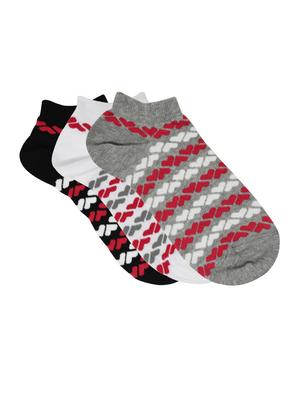 set of 3 multi colored cotton ankle length sock - 16259938 - Standard Image - 2