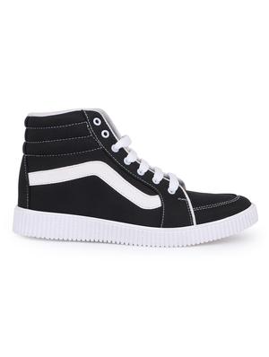 black canvas lace up sneakers - 16260770 - Standard Image - 2