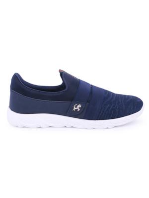 navy blue mesh slip on sport shoes - 16260777 - Standard Image - 2
