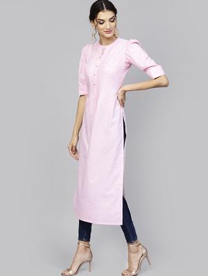 solid straight kurta - 16261393 - Standard Image - 2