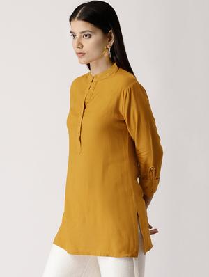 Solid straight kurti - 16261458 - Standard Image - 2