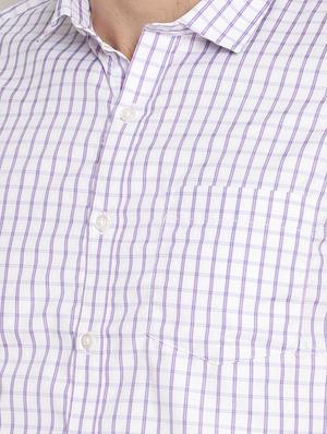 white checkered formal shirt - 16261539 - Standard Image - 5