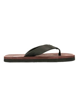green leatherette toe separator flip flops - 16261716 - Standard Image - 2