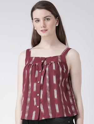 ikat print button up top - 16261731 - Standard Image - 2