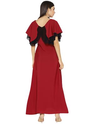 ruffle sleeved sequined gown - 16262081 - Standard Image - 2