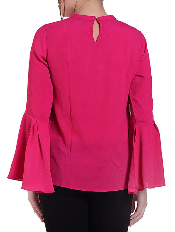 choker neck bell sleeved top - 16262734 - Zoom Image - 2
