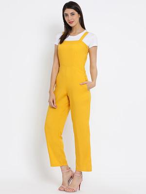 pocket detail solid dungaree - 16262817 - Standard Image - 2
