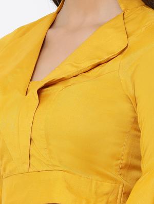 v neck belle sleeved crop top - 16262823 - Standard Image - 5