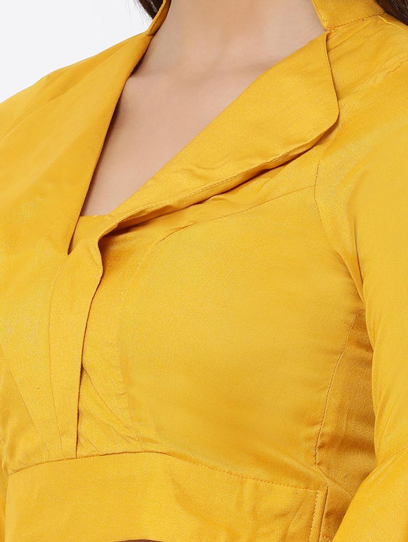 v neck belle sleeved crop top - 16262823 - Zoom Image - 5