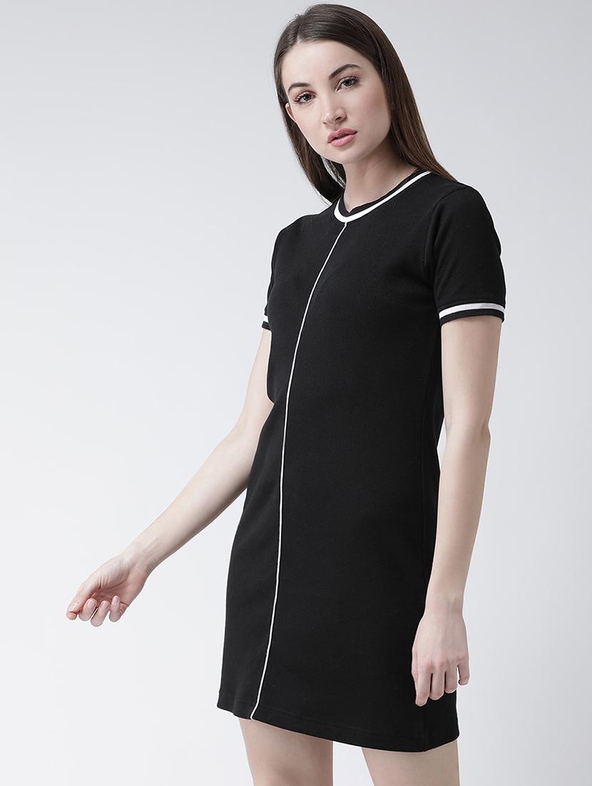 Solid ribbed sheath dress - 16262975 - Zoom Image - 2