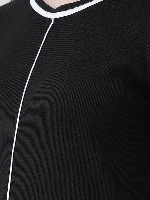 Solid ribbed sheath dress - 16262975 - Zoom Image - 5