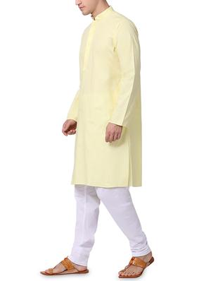 yellow solid kurta pyjama set - 16264050 - Standard Image - 2