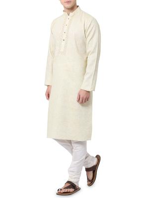 yellow cotton kurta pyjama set - 16264071 - Standard Image - 2