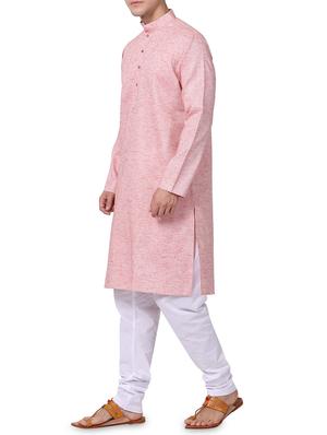 pink cotton kurta pyjama set - 16264083 - Standard Image - 2