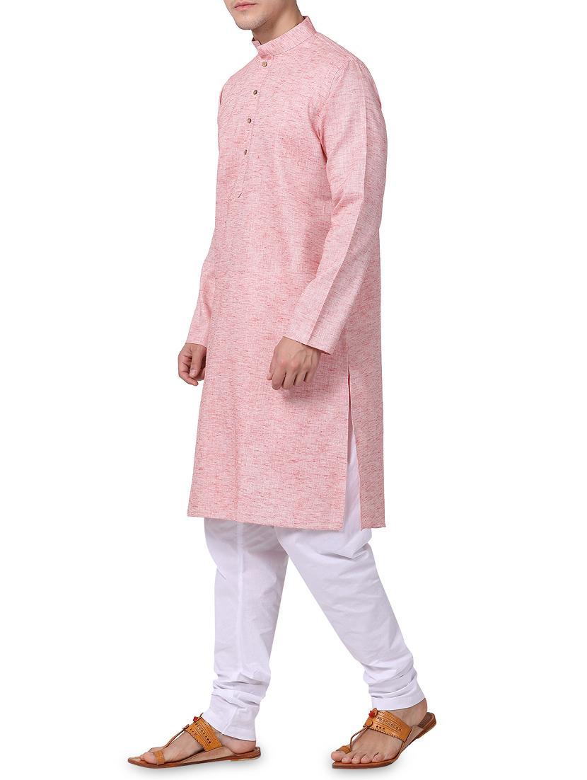 pink cotton kurta pyjama set - 16264083 - Zoom Image - 2