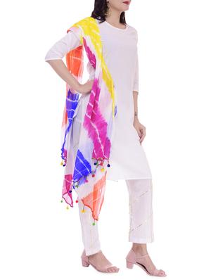 solid unstitched straight pant suit - 16264419 - Standard Image - 2