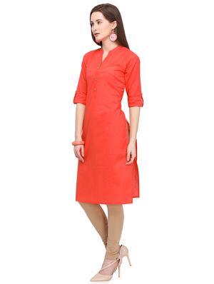Solid straight kurta - 16264898 - Standard Image - 2