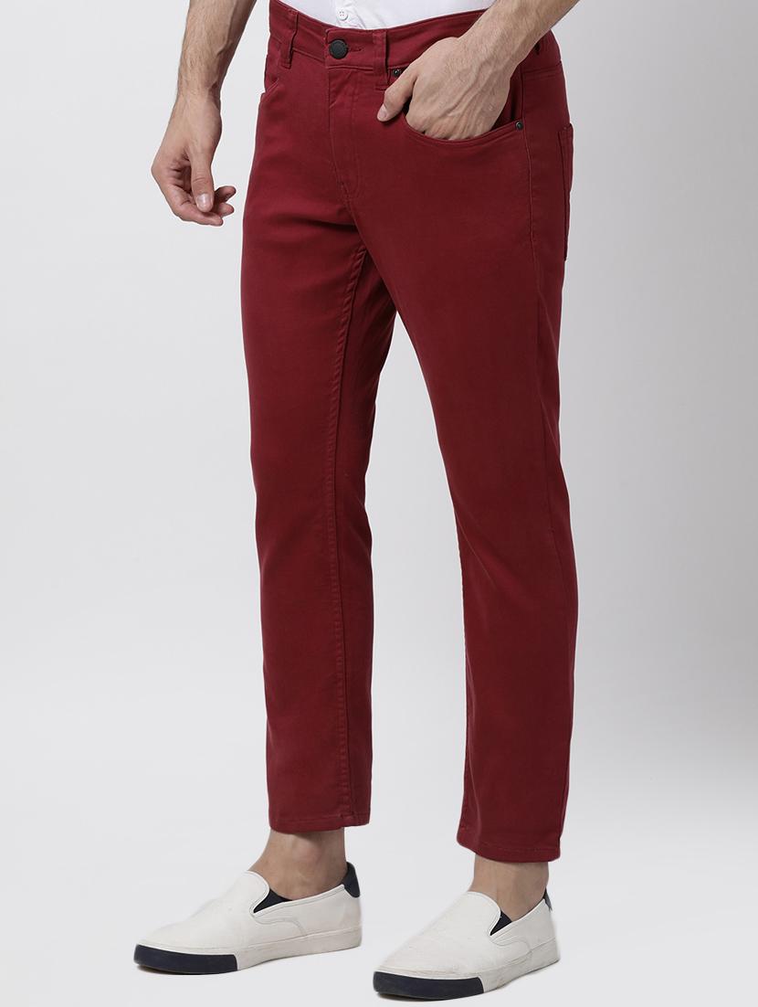 red denim plain jeans - 16265141 - Zoom Image - 2