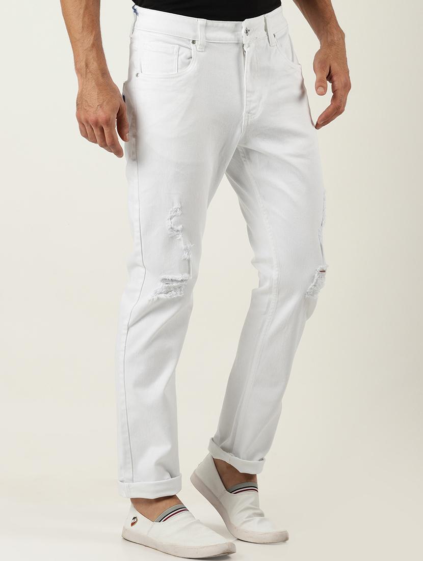 white denim ripped jeans - 16265161 - Zoom Image - 2