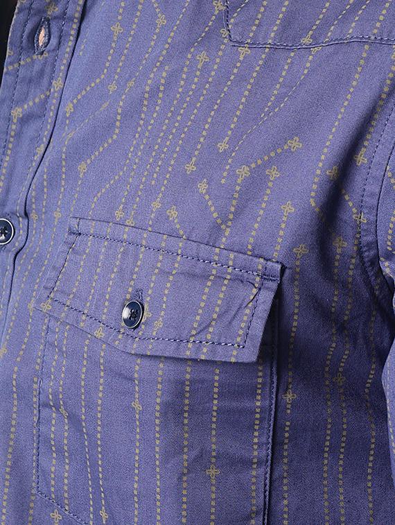blue printed casual shirt - 16265212 - Zoom Image - 5