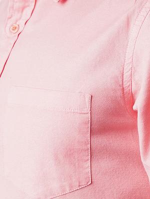 pink solid casual shirt - 16265234 - Standard Image - 5