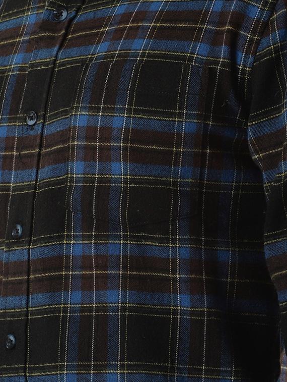 black checkered casual shirt - 16265255 - Zoom Image - 5