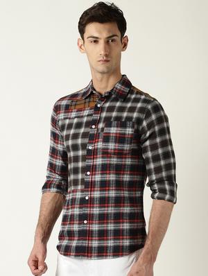 black checkered casual shirt - 16265261 - Standard Image - 2