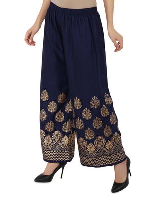 foil print rayon palazzo - 16265590 - Standard Image - 2