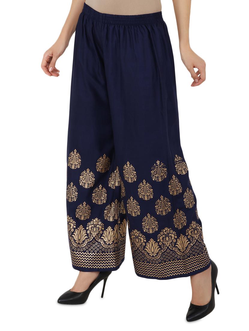 foil print rayon palazzo - 16265590 - Zoom Image - 2