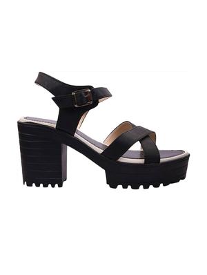 black back strap sandals - 16266105 - Standard Image - 2
