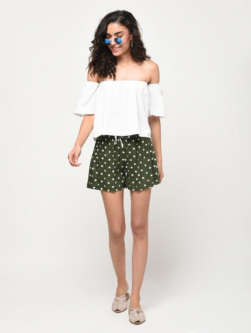 polka dots drawstring shorts - 16266290 - Standard Image - 1