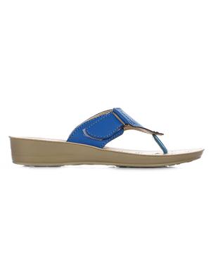 blue toe separator flat slippers - 16267219 - Standard Image - 2