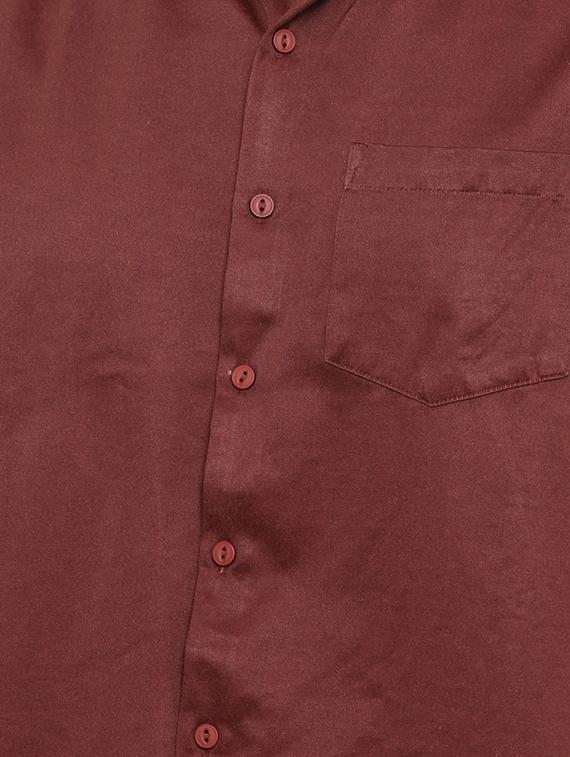 red solid casual shirt - 16268437 - Zoom Image - 5
