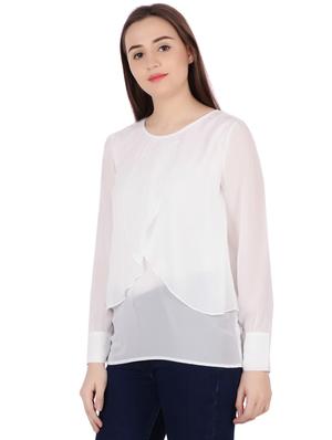 long sleeves sheered layered top - 16269508 - Standard Image - 2