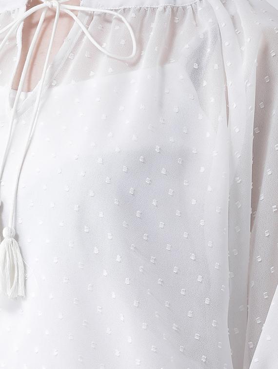 tassel tie up dobby top - 16269563 - Zoom Image - 5