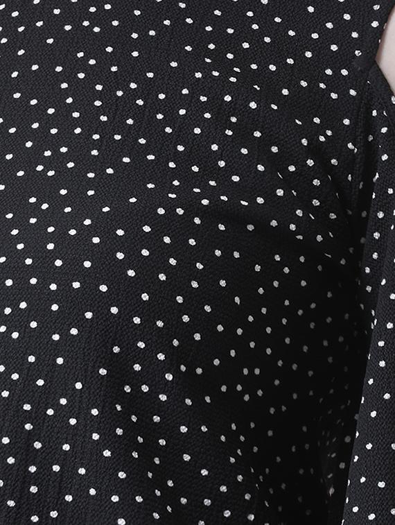 pin-dot cold shoulder top - 16269568 - Zoom Image - 5