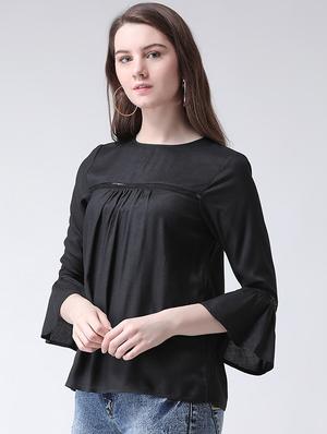 lace string flute sleeves top - 16269569 - Standard Image - 2