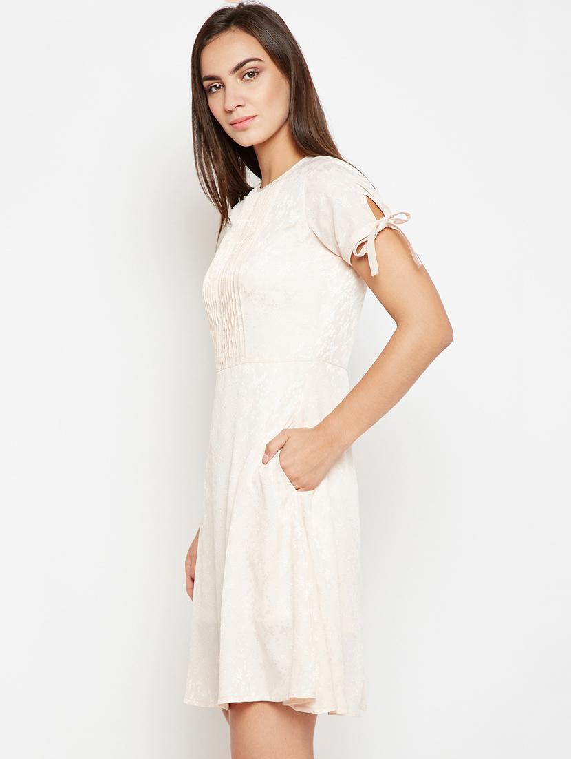 side tie sleeve a line dress - 16269714 - Zoom Image - 2