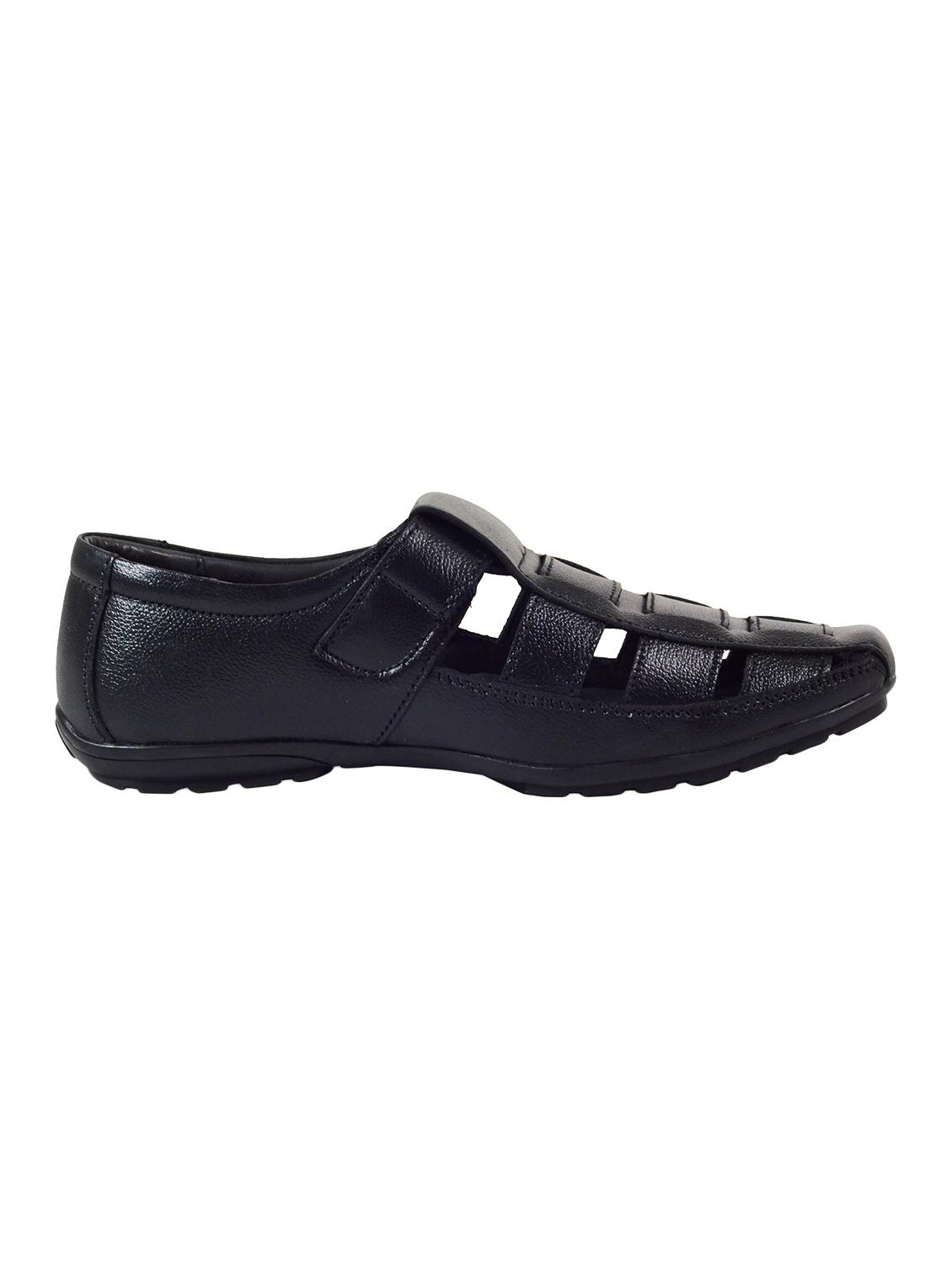 black leather back strap sandals - 16269817 - Zoom Image - 2