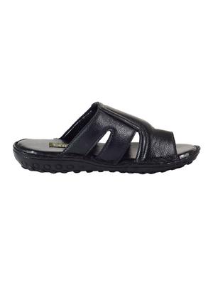 black leather slip on slippers - 16269828 - Standard Image - 2