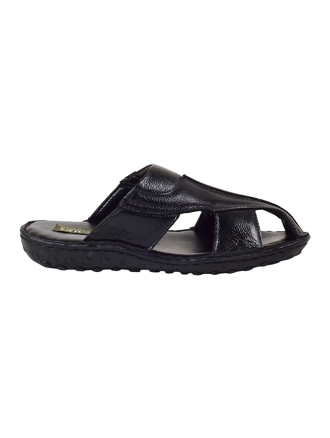 black leather slip on sandals - 16269829 - Zoom Image - 2