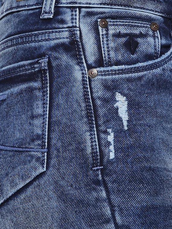 frayed hem distressed denim shorts - 16269893 - Zoom Image - 5