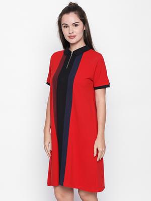 Color block striped shift dress - 16269916 - Standard Image - 2