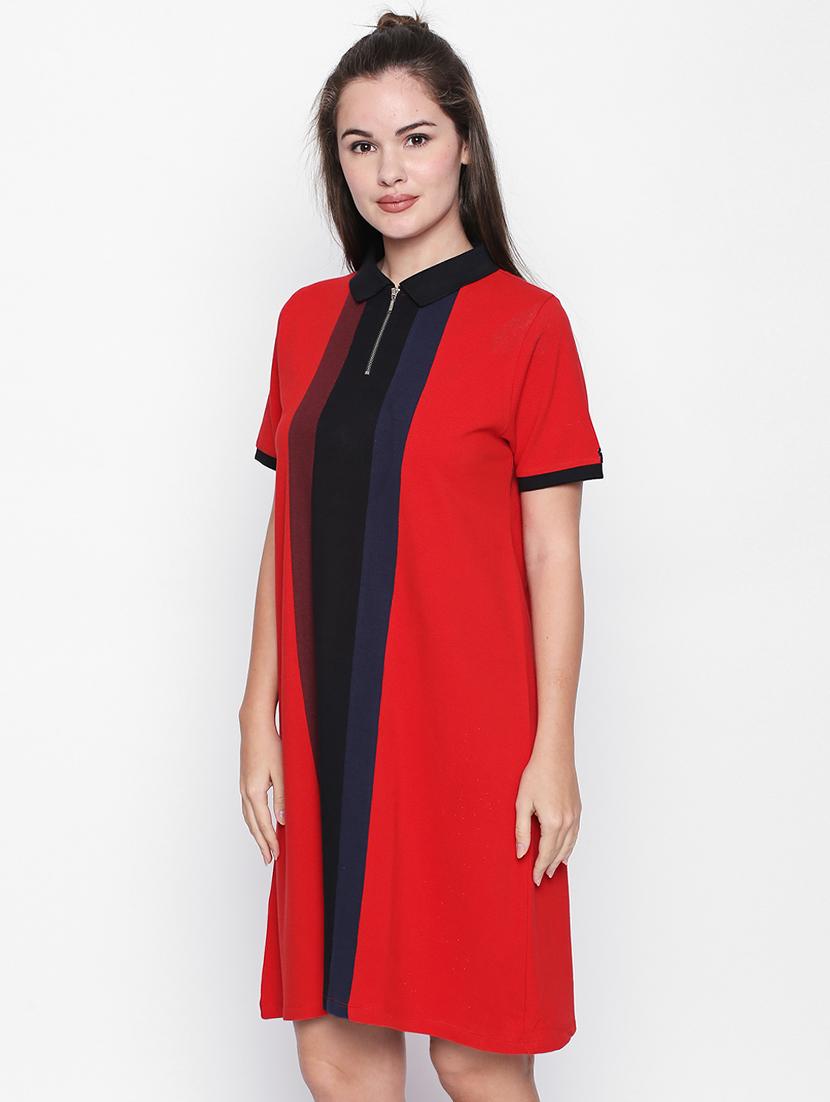 Color block striped shift dress - 16269916 - Zoom Image - 2