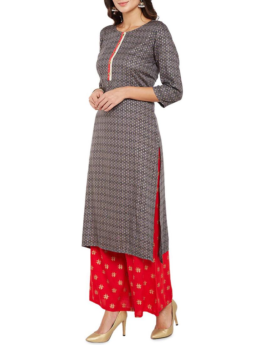 Printed straight kurta - 16270053 - Zoom Image - 2