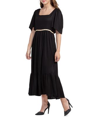 tie back gathered maxi dress - 16270494 - Standard Image - 2
